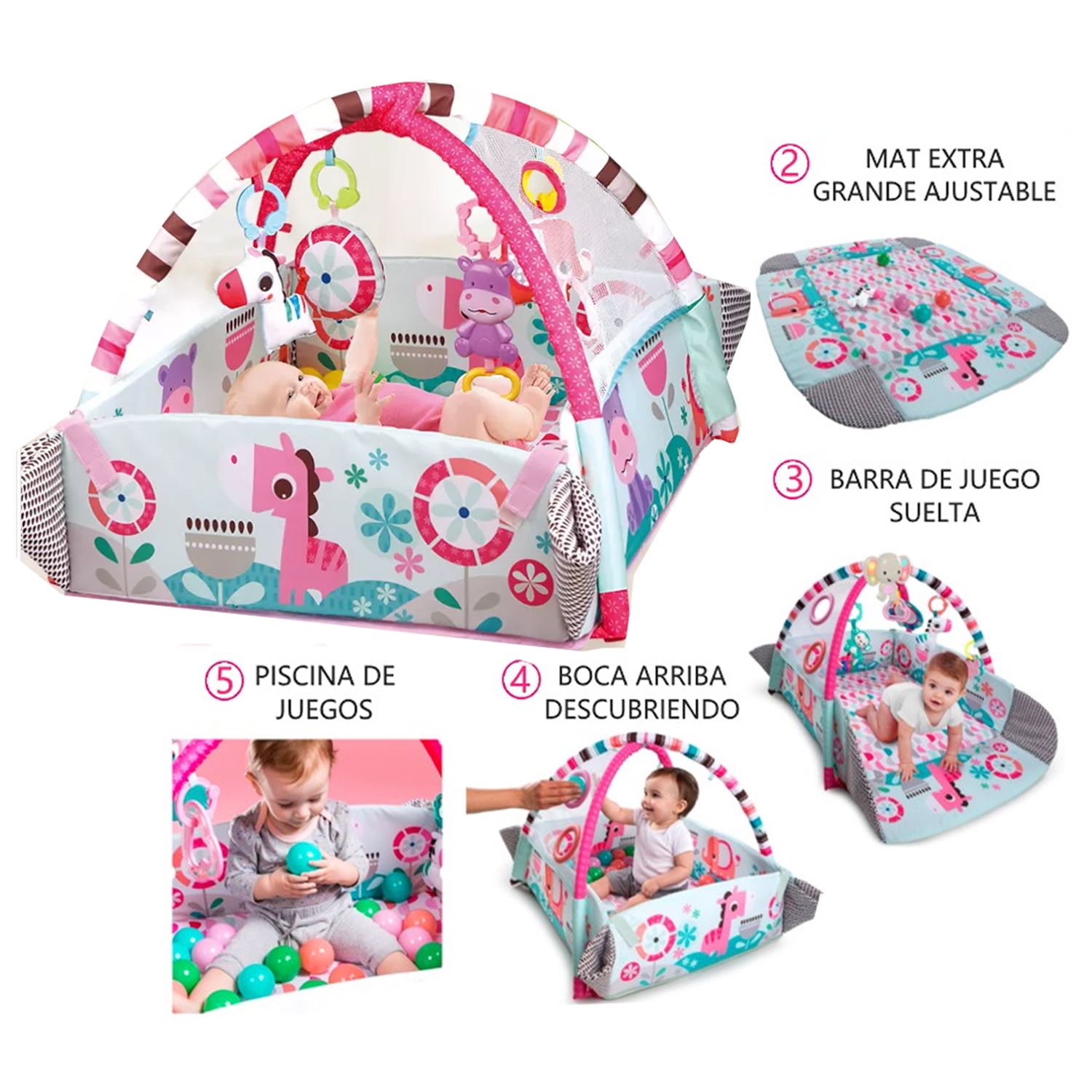 Gimnasio Ideal Musical 5 en 1 con Pelota